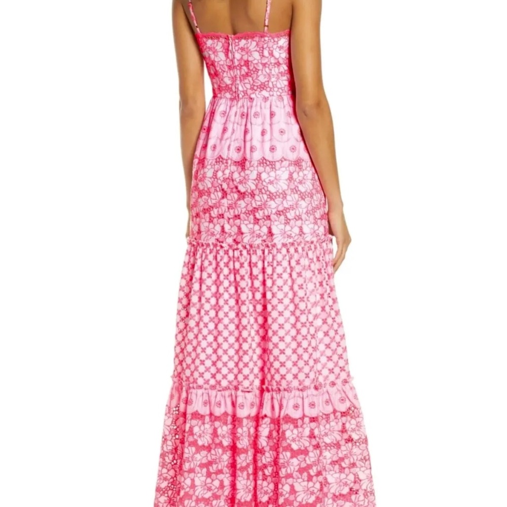 Lilly Pulitzer NWT Kyla Maxi Dress Lilly’s Coral Garden Eyelet Size 12,14 - Picture 7 of 16